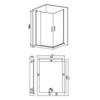 Душевой уголок Good Door Pandora WCR140*90, ПД00029, 140 х 90 см, стекло прозрачное, профиль хром