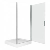 Душевая дверь Good Door Pandora DR-80-C-CH, 80 х 185 см, распашная, стекло прозрачное, профиль хром, ПД00069
