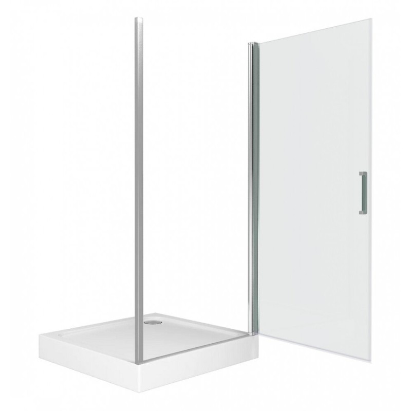 Душевая дверь Good Door Pandora DR-80-C-CH, 80 х 185 см, распашная, стекло прозрачное, профиль хром, ПД00069