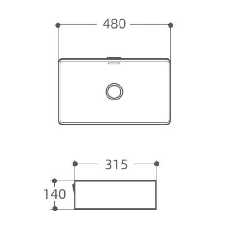 Раковина Aquanet Perfect-2-MB, 273677, 48 x 31.5 x 14 см, накладная, черный матовый