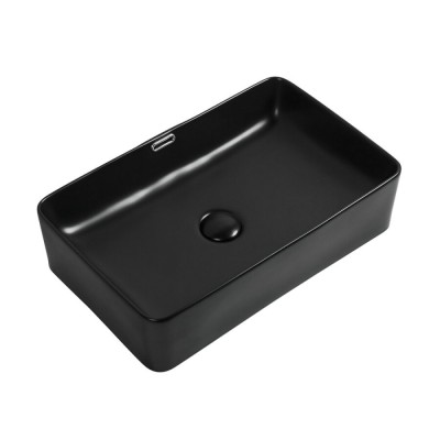 Раковина Aquanet Perfect 273676-3-MB 55 x 35 x 14 см, накладная, черный матовый