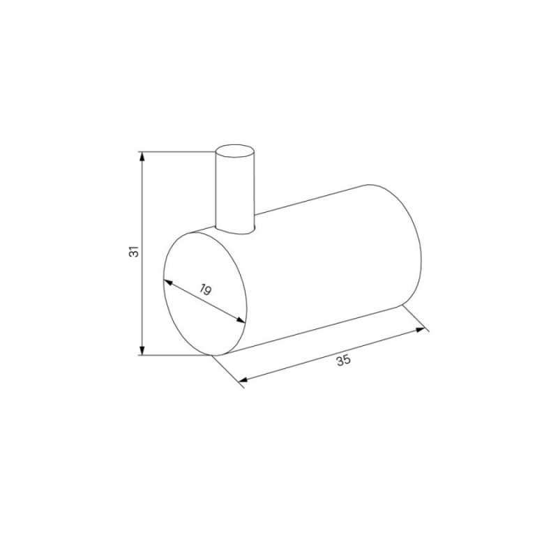 Комплект одинарных крючков Iddis Petite PET2SB3i41 черный матовый