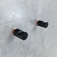 Комплект одинарных крючков Iddis Petite PET2SR1i41 черный матовый с розовым золотом