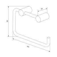 Держатель туалетной бумаги Iddis Petite PETG000i43, открытый, золото матовое