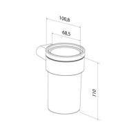 Стакан для щеток Iddis Petite PETG0SGi45, золото матовое