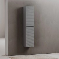 Пенал Sancos Folk PFL35ES, 35 см, подвесной с рельефным фасадом, цвет ergraut soft