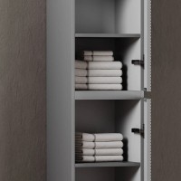 Пенал Sancos Folk PFL35ES, 35 см, подвесной с рельефным фасадом, цвет ergraut soft