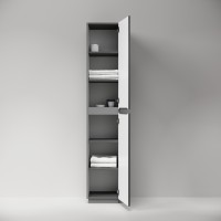 Пенал Sancos Folk Floor PFL35FGS, 35 см, напольный, grey soft