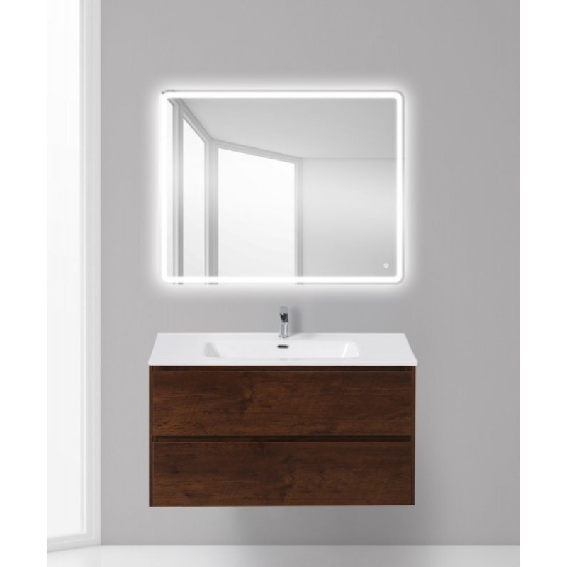 Тумба под раковину BelBagno Pietra PIETRA-1000-2C-SO-PL, 100 х 46 х 55 см, цвет темное дерево (polissandro)