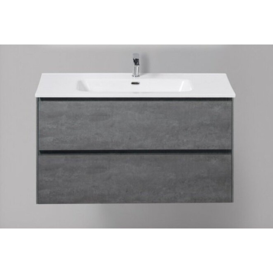 Тумба под раковину BelBagno Pietra PIETRA-1000-2C-SO-SCM, 100 х 46 х 55 см, цвет серый (stucco cemento)
