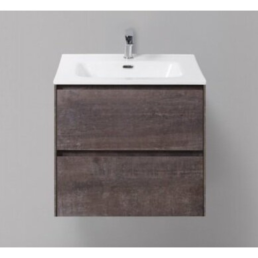 Тумба под раковину BelBagno Pietra PIETRA-600-2C-SO-PT, 60 х 46 х 55 см, цвет серый камень (stone)