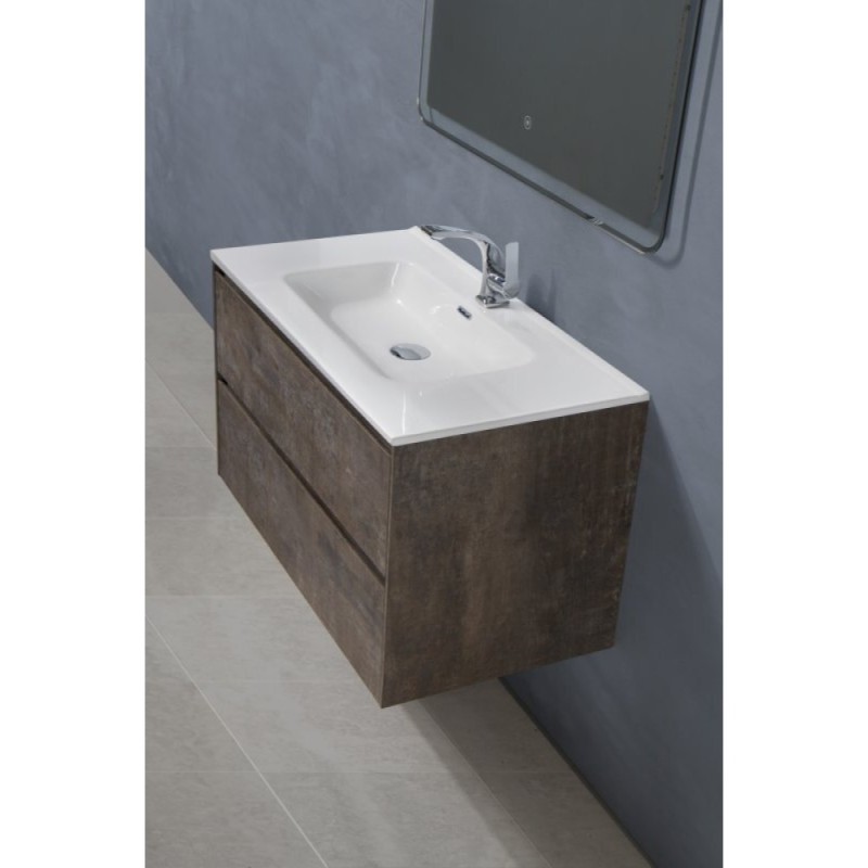 Тумба под раковину BelBagno Pietra PIETRA-600-2C-SO-PT, 60 х 46 х 55 см, цвет серый камень (stone)