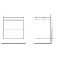 Тумба под раковину BelBagno Pietra PIETRA-600-2C-SO-PT, 60 х 46 х 55 см, цвет серый камень (stone)