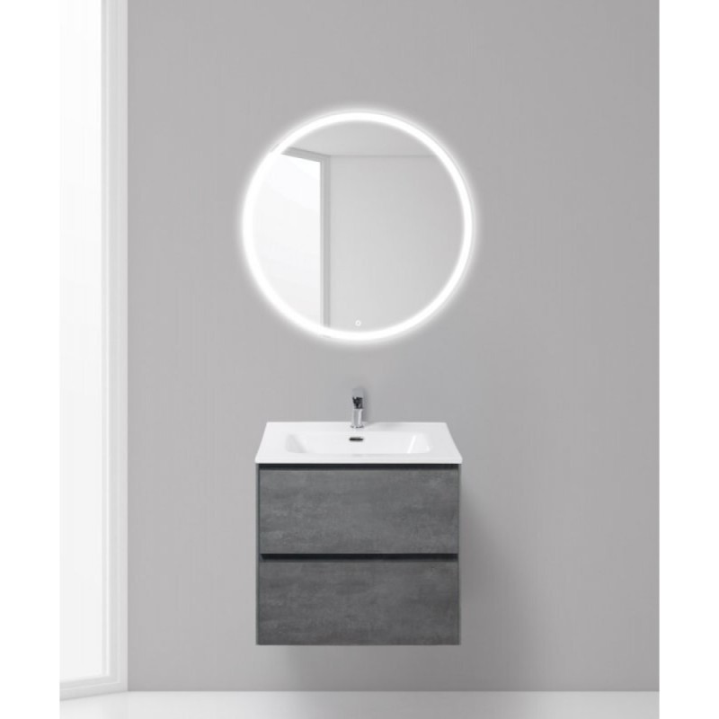Тумба под раковину BelBagno Pietra PIETRA-600-2C-SO-SCM, 60 х 46 х 55 см, цвет серый (stucco cemento)