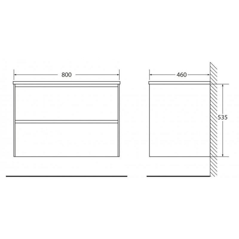 Тумба под раковину BelBagno Pietra PIETRA-800-2C-SO-PT, 80 х 46 х 55 см, цвет серый камень (stone)