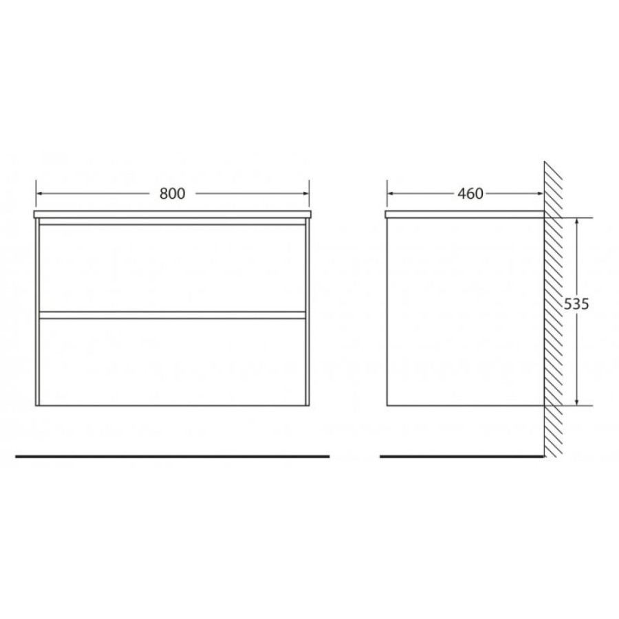 Тумба под раковину BelBagno Pietra PIETRA-800-2C-SO-PT, 80 х 46 х 55 см, цвет серый камень (stone)