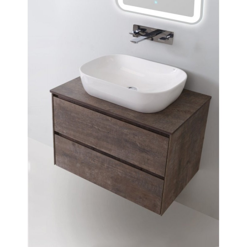 Тумба под раковину BelBagno Pietra PIETRA-800-2C-SO-PT, 80 х 46 х 55 см, цвет серый камень (stone)