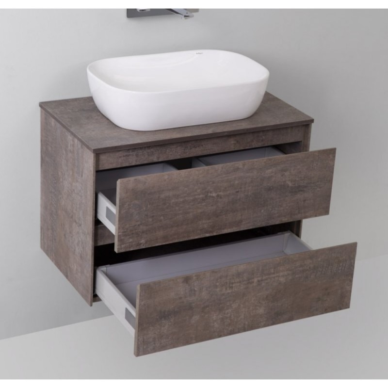 Тумба под раковину BelBagno Pietra PIETRA-800-2C-SO-PT, 80 х 46 х 55 см, цвет серый камень (stone)
