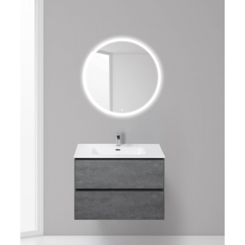 Тумба под раковину BelBagno Pietra PIETRA-800-2C-SO-SCM, 80 х 46 х 55 см, цвет серый (stucco cemento)