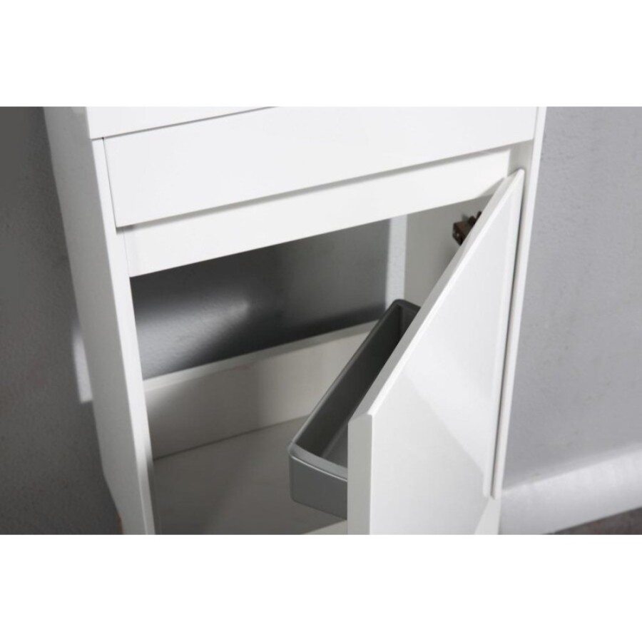 Тумба под раковину BelBagno Pietra Mini, 40 см, белый глянцевый, Bianco Lucido, левая/правая, PIETRA MINI-400-1A-SO-BL-L/R