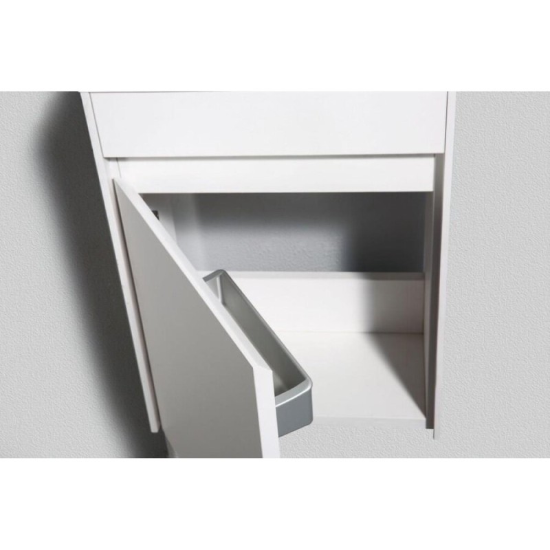 Тумба под раковину BelBagno Pietra Mini, 40 см, белый глянцевый, Bianco Lucido, левая/правая, PIETRA MINI-400-1A-SO-BL-L/R
