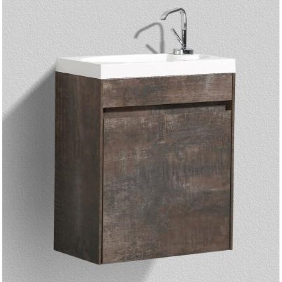 Тумба под раковину BelBagno Pietra Mini, 46 см, коричневый, Stone, левая/правая, PIETRA MINI-460-1A-SO-PT-L/R
