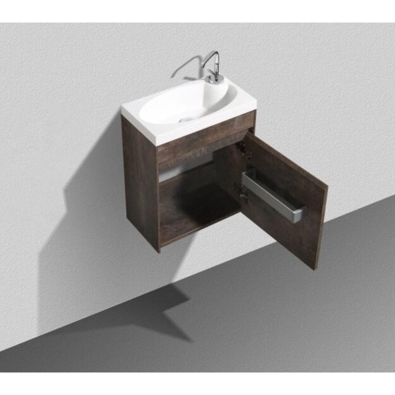Тумба под раковину BelBagno Pietra Mini, 46 см, коричневый, Stone, левая/правая, PIETRA MINI-460-1A-SO-PT-L/R