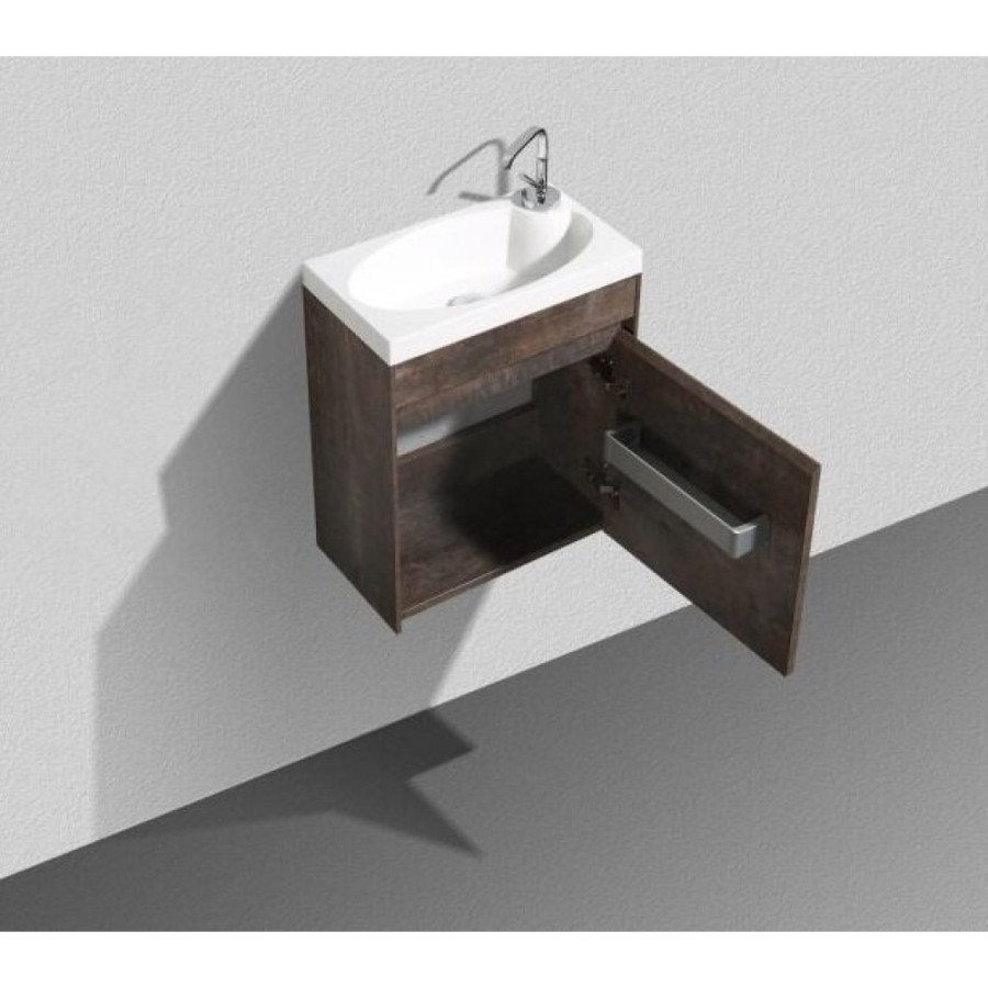 Тумба под раковину BelBagno Pietra Mini, 46 см, коричневый, Stone, левая/правая, PIETRA MINI-460-1A-SO-PT-L/R