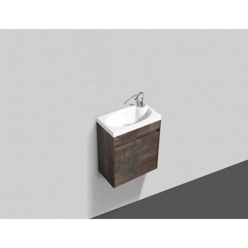Тумба под раковину BelBagno Pietra Mini, 46 см, коричневый, Stone, левая/правая, PIETRA MINI-460-1A-SO-PT-L/R