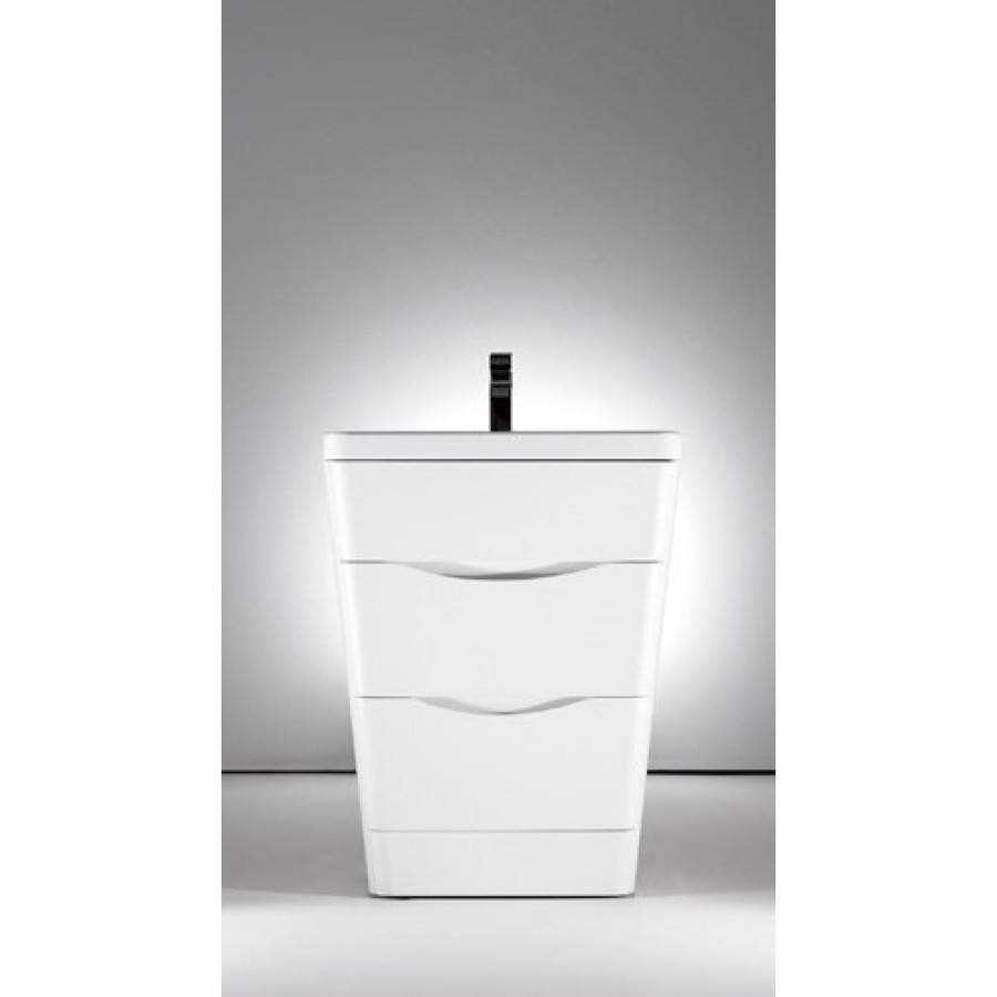 Тумба под раковину BelBagno Piramide PIRAMID-650-2C-PIA-BL 65 х 80 см, Bianco Lucido