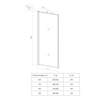 Стеклянная шторка на ванну Veconi Palau PL85-80-01-C8, 80 см, стекло прозрачное, профиль хром