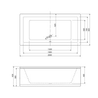 Акриловая ванна Cezares Plane 200x90 PLANE-200-90-49-W37 белая