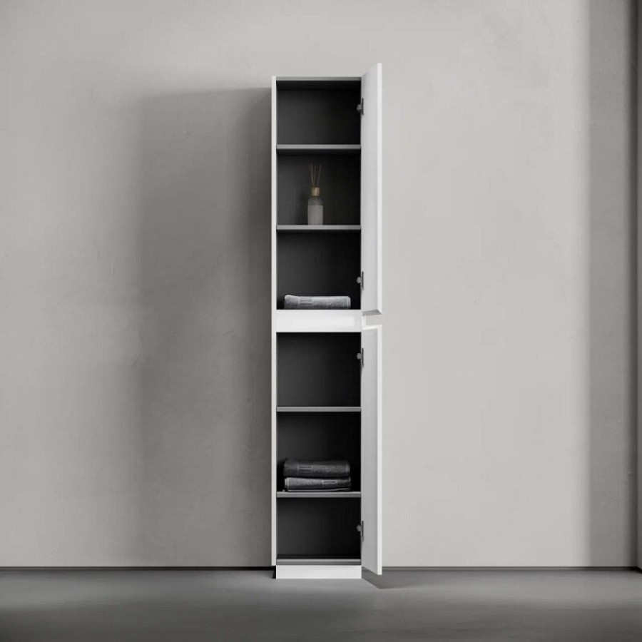 Пенал Sancos Libra Floor PLB35FW, 35 см, напольный, расположение петель L/R, белый глянцевый