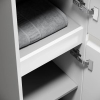 Пенал Sancos Libra Floor PLB35FW, 35 см, напольный, расположение петель L/R, белый глянцевый