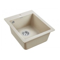 Мойка кухонная Paulmark Kante PM104249-BE, 41.5 см, кварцевая, бежевый