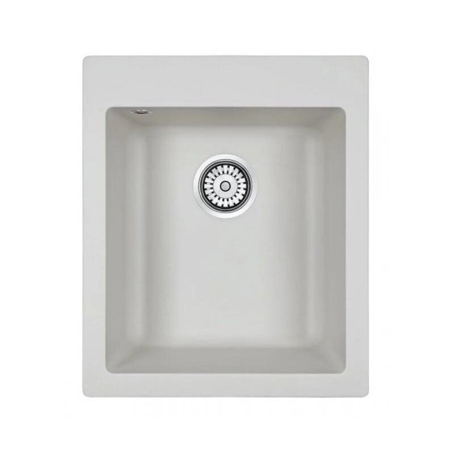 Мойка кухонная Paulmark Kante PM104249-GR, 41.5 см, кварцевая, серый