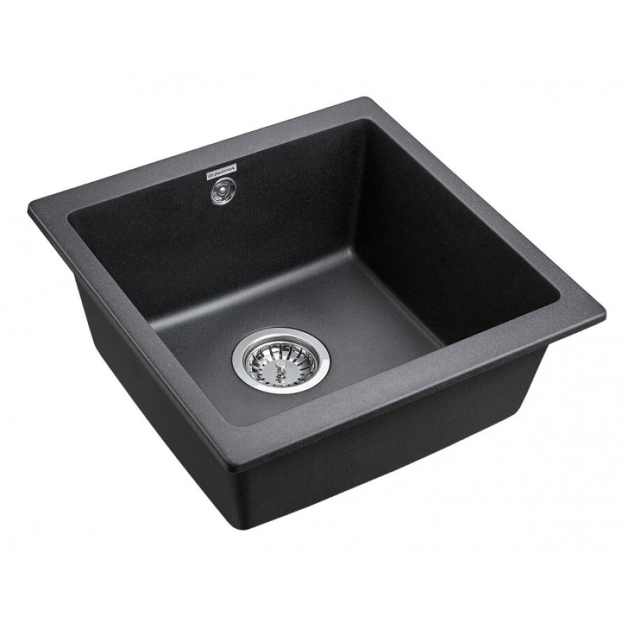 Мойка кухонная Paulmark Gera PM104546-BL, 45 см, кварцевая, черный