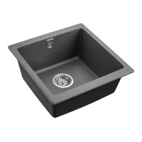 Мойка кухонная Paulmark Gera PM104546-DG, 45 см, кварцевая, графит