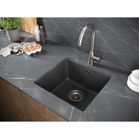 Мойка кухонная Paulmark Gera PM104546-DG, 45 см, кварцевая, графит