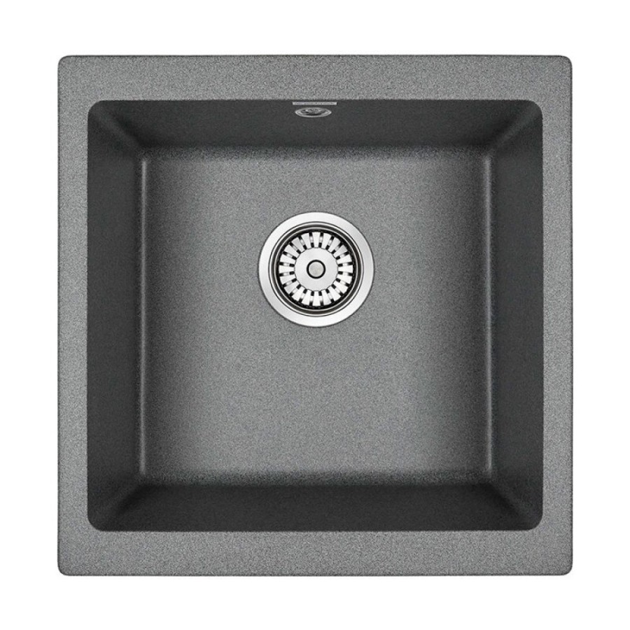 Мойка кухонная Paulmark Gera PM104546-DG, 45 см, кварцевая, графит
