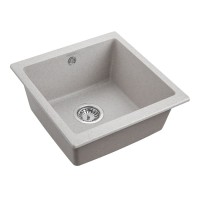 Мойка кухонная Paulmark Gera PM104546-GR, 45 см, кварцевая, серый