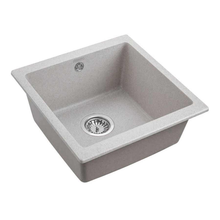 Мойка кухонная Paulmark Gera PM104546-GR, 45 см, кварцевая, серый