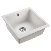 Мойка кухонная Paulmark Gera PM104546-WH, 45 см, кварцевая, белая