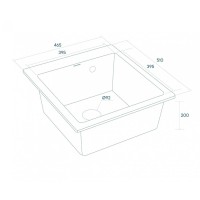 Мойка гранитная Paulmark Kante 45, PM104651-AN, 46 х 51, антрацит