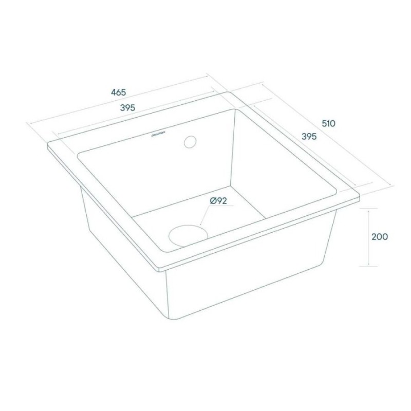Мойка кухонная Paulmark Kante PM104651-GR, 46.5 см, кварцевая, серый