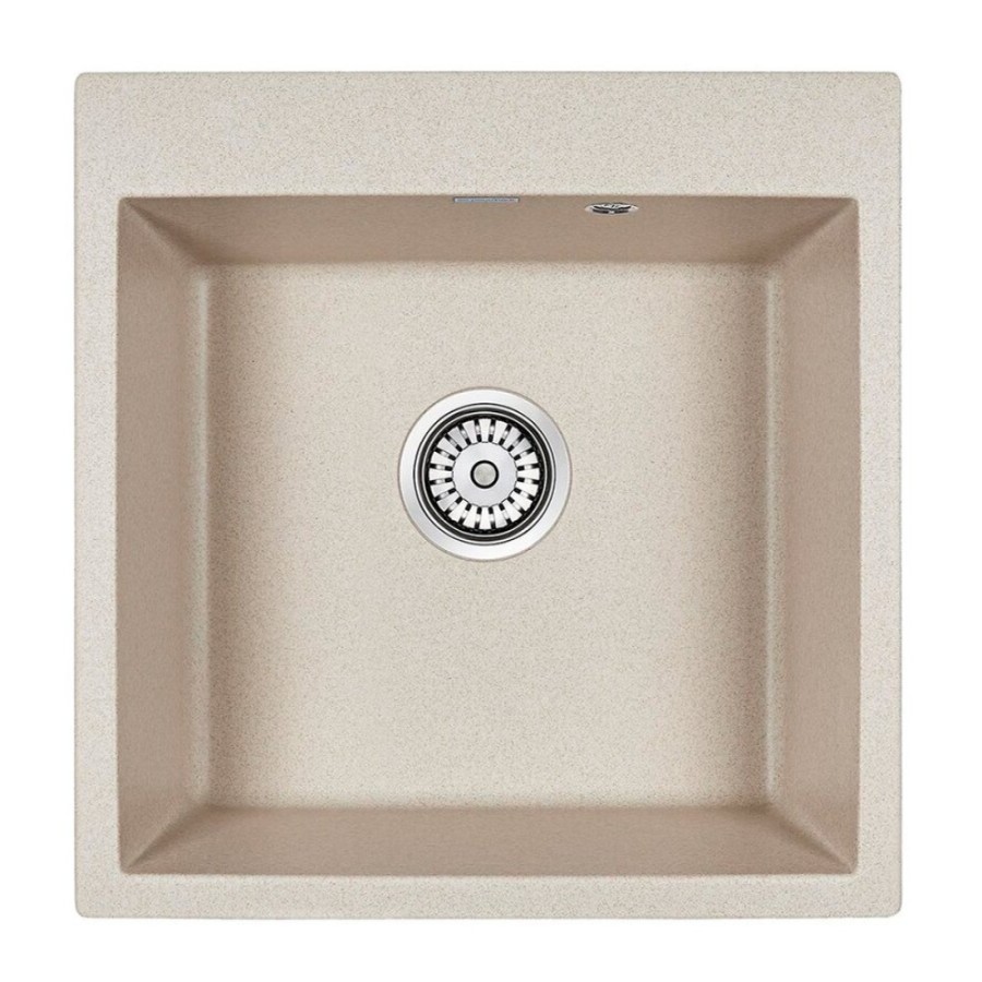 Мойка кухонная Paulmark Kante PM105152-BE, 51 см, кварцевая, бежевый