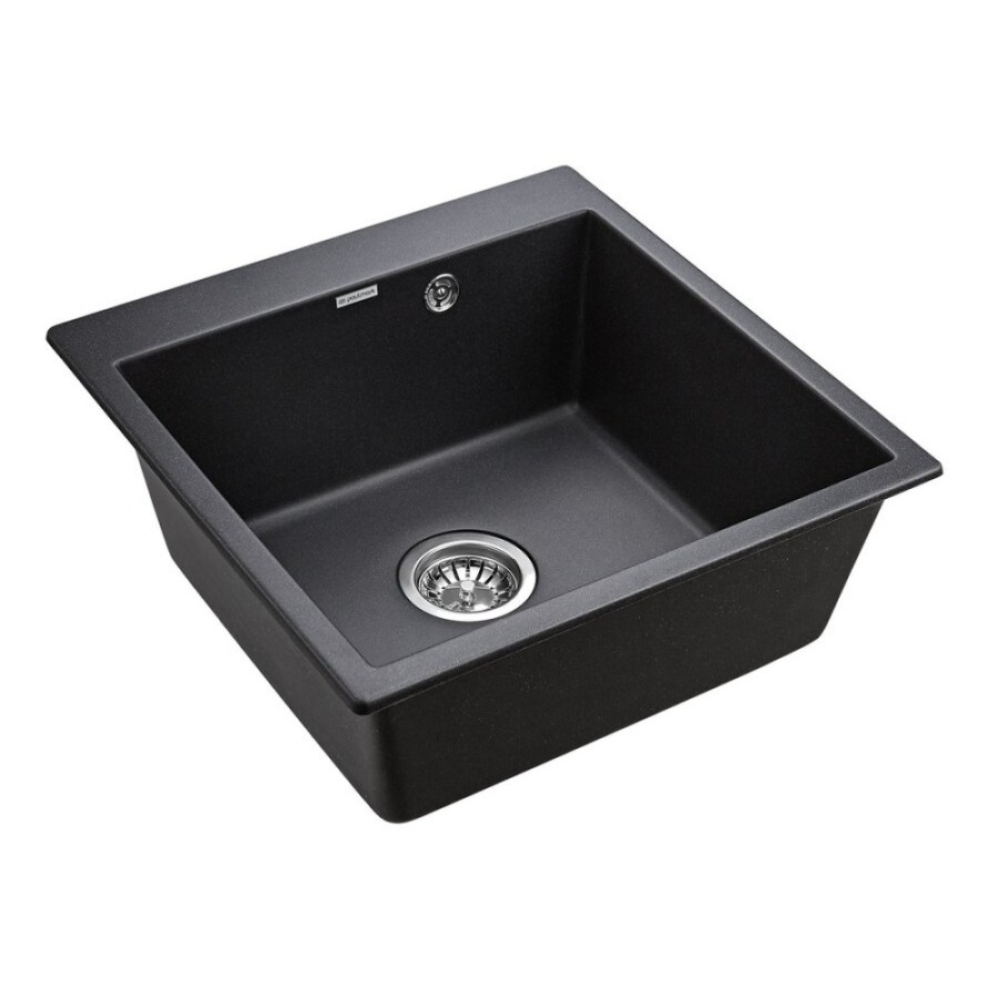 Мойка кухонная Paulmark Kante PM105152-BL, 51 см, кварцевая, черный