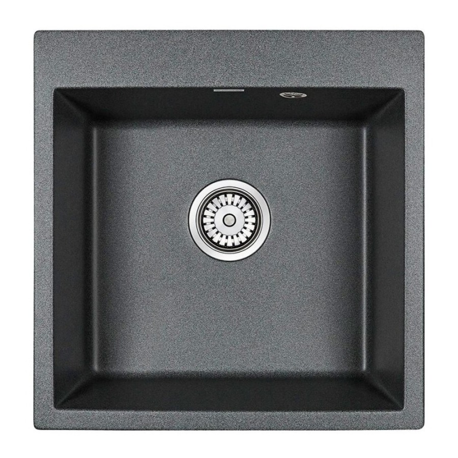 Мойка кухонная Paulmark Kante PM105152-DG, 51 см, кварцевая, графит
