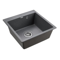 Мойка кухонная Paulmark Kante PM105152-DG, 51 см, кварцевая, графит