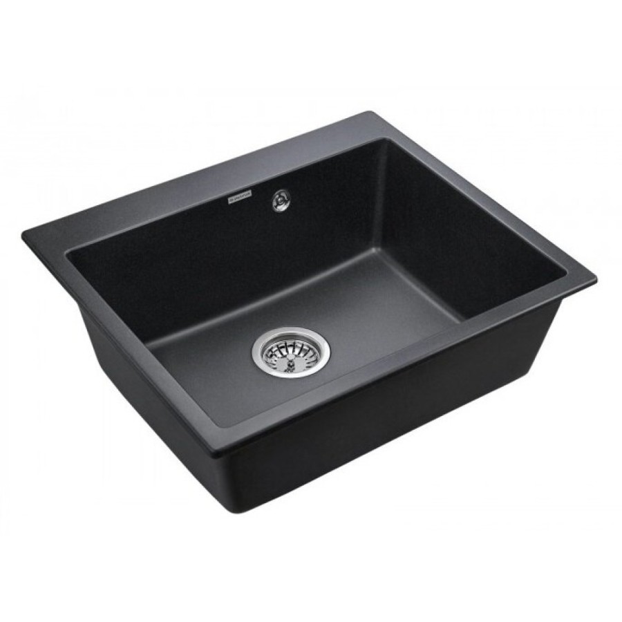 Мойка кухонная Paulmark Kante PM106052-BL, 60 см, кварцевая, черный